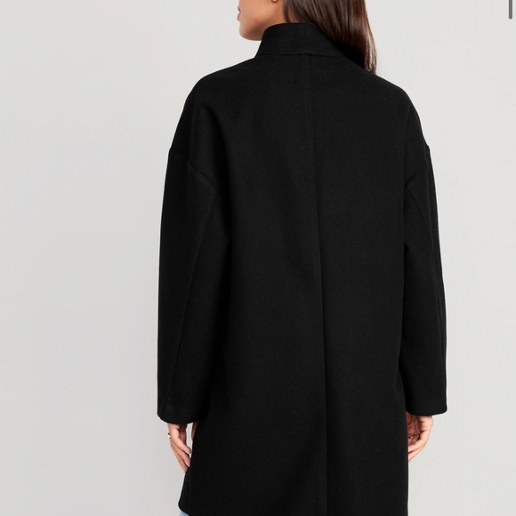NWT OLD NAVY Long-Line Cardigan Coat  Color: Black Jack SIZE LARGE - Picture 2 of 5